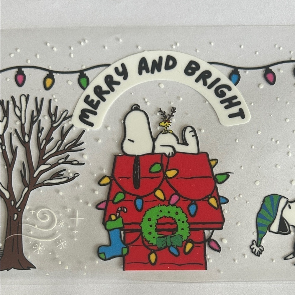 Snoopy Merry & Bright Cup Decal (82)